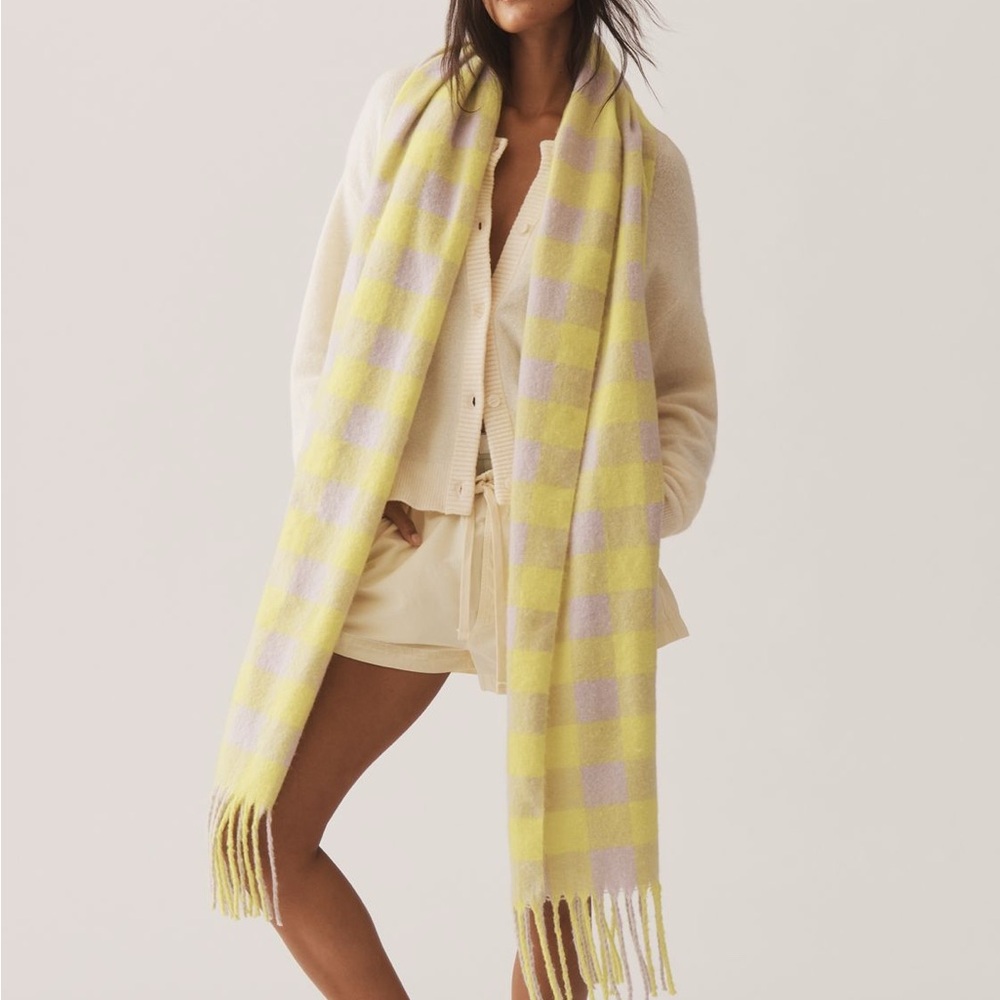 NWT Maeve Brushed Gingham Scarf - Picture 3 of 3